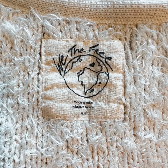 Free People We the Free Theo V-Neck Sweater - Cream - Picture 6 of 7